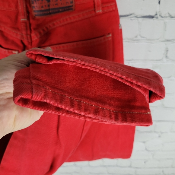 UFO JEANS | 100% cotton vintage coloured denim high waist tapered jeans - Picture 8 of 10